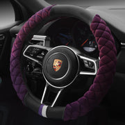 Universal Car Steering Wheel Cover Winter Decoration Cute 38cm Plush Footprint Auto Automobile Vehicle Steering Wheel Protector - Deck Em Up