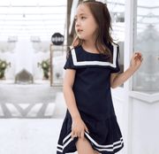 Sanlutoz Girls Clothes Summer Kids Dress For Girl Uniform Short Sleeve Girl Dress Cotton Toddler Fashion Brand New - Deck Em Up