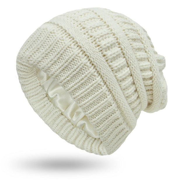 Hats Men's & Women's Protective Hairstyles, Warm Woolen Knit Satin Hats Caps - Deck Em Up