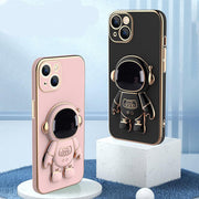 3D Astronaut Phone Case Anti-Drop Electroplating Bracket - Deck Em Up