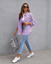 Fashion Ripped Shirt Jacket Female Autumn And Spring Casual Tops Womens Clothing - Deck Em Up