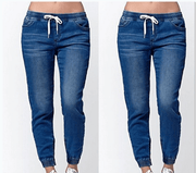 Lantern Jeans Women Sexy Style Three Quarter Lace Bow - Deck Em Up