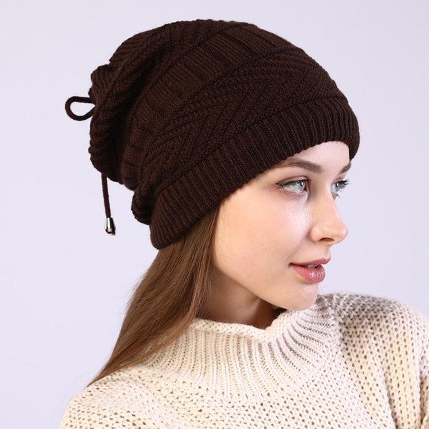 Winter Baotou Hats Plus Velvet Knitted Men and Women Pullovers - Deck Em Up