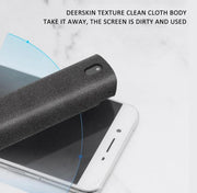2 In 1 Phone Computer Screen Cleaner Kit For Screen Dust Removal Microfiber Cloth Set - Deck Em Up