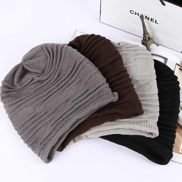 Korean Version Hat Autumn and Winter New Sets of Men's & Women's Hats Knitted Sweaters Hats Outdoor Knit Hat Hip Hop Hat - Deck Em Up