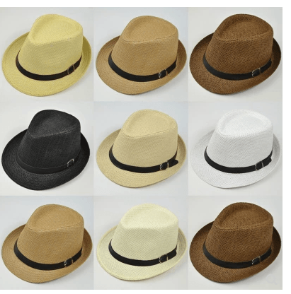 Summer Hats Men's Summer Casual Trend Hat Female Outdoor Trip Sunshade Straw Straw Hats - Deck Em Up