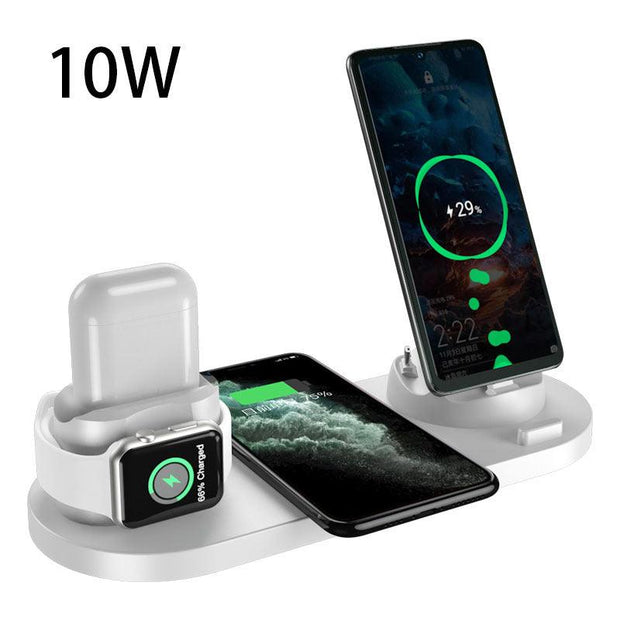 Wireless Charger For IPhone Fast Charger For Phone Fast Charging Pad For Phone Watch 6 In 1 Charging Dock Station - Deck Em Up