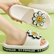 Summer Flower Slippers Women New Fashion Letter Garden Shoes Indoor Anti-Slip Floor Bathroom Bathing Home Slipper - Deck Em Up