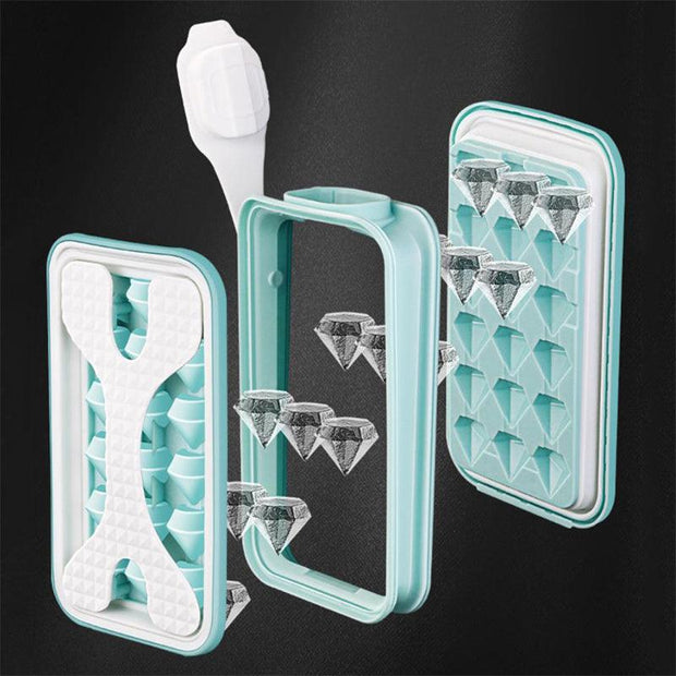 2in1 Portable Silicone Ice Ball Mold Ice Maker Water Bottle Ice Cube Mould Bottle Creative Ice Ball Diamond Curling Summer Kitchen Gadgets - Deck Em Up