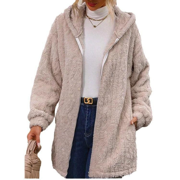 Hooded Long Sleeve Coat Top Women's Cardigan - Deck Em Up