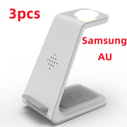 3 In 1 Fast Charging Station Wireless Charger Stand Wireless Quick Charge Dock For Phone Holder - Deck Em Up