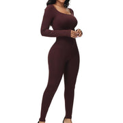 Plus Size High Waist Belly Shaping Jumpsuit - Deck Em Up