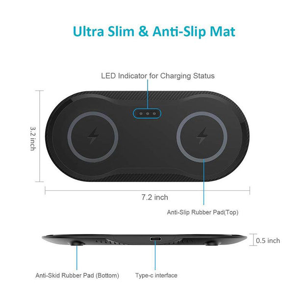 Wireless Charger Dual Mobile Phone Charger - Deck Em Up