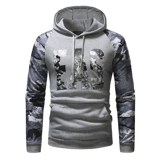 Mens Long Sleeve Camouflage Print Sweatshirt - Deck Em Up