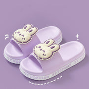 Cute Rabbit Slippers For Women Summer Fashion Letter Garden Shoes Indoor Anti-Slip Floor Bathroom Bathing Home Slipper - Deck Em Up