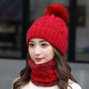 Women's Winter Fleece Fashion Hats Cute Two Piece Set - Deck Em Up