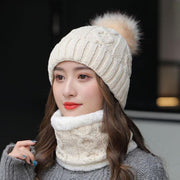 Women's Winter Fleece Fashion Hats Cute Two Piece Set - Deck Em Up