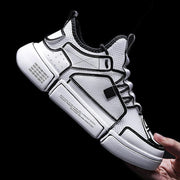 Wild White Sneakers Men's Breathable Mesh Casual Sneakers - Deck Em Up