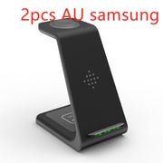 3 In 1 Fast Charging Station Wireless Charger Stand Wireless Quick Charge Dock For Phone Holder - Deck Em Up