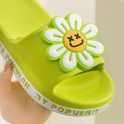 Summer Flower Slippers Women New Fashion Letter Garden Shoes Indoor Anti-Slip Floor Bathroom Bathing Home Slipper - Deck Em Up