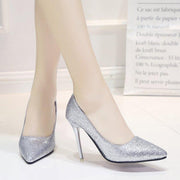 Spring And Summer New High Heels Stiletto Heel Gold And Silver Color Formal Dress Bridesmaid Bridal Shoes - Deck Em Up