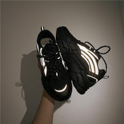 Platform Reflective Sneakers - Deck Em Up