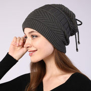 Winter Baotou Hats Plus Velvet Knitted Men and Women Pullovers - Deck Em Up