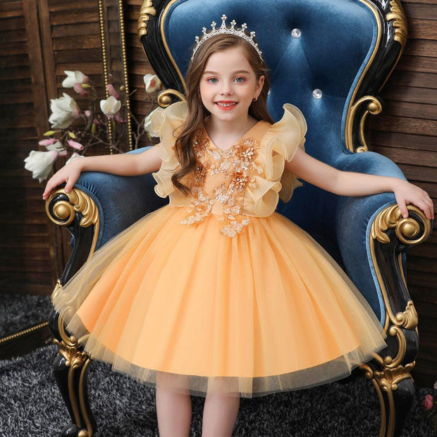 Children's Princess Dress Korean Style Puffy Dress Wedding Dress Costume - Deck Em Up