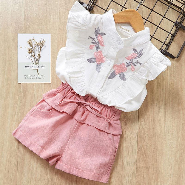 Kids Baby Girls Clothes New Short Sleeve T-Shirt Pants Dress - Deck Em Up