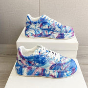 Graffiti Sneakers Plus Size Casual Sneakers - Deck Em Up