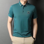 Summer New Style Short-Sleeved Lapel Polo Shirt Pure Color Casual Self-Cultivation Tide Brand - Deck Em Up