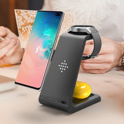 3 In 1 Fast Charging Station Wireless Charger Stand Wireless Quick Charge Dock For Phone Holder - Deck Em Up