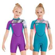 Girls Snorkeling, Surfing, Sunscreen And Cold-Proof Autumn And Winter Short-Sleeved Swimwear - Deck Em Up