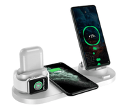 Wireless Charger For IPhone Fast Charger For Phone Fast Charging Pad For Phone Watch 6 In 1 Charging Dock Station - Deck Em Up