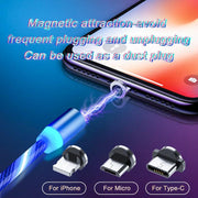 Magnetic Charging Cable Streamer Fast Charging Cable Lighting Micro USB Cable LED Magnet Charger Type-C Cable - Deck Em Up