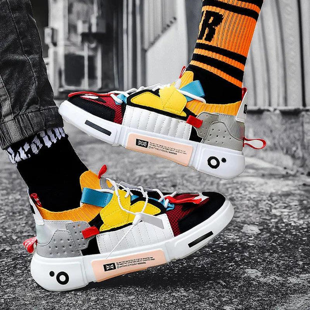 Fashion Colorful Brand Casual Sneaker For Men Platform Luxury Designer Men Shoes Casual Breathable Mesh Shoes Men Sock Trainers - Deck Em Up