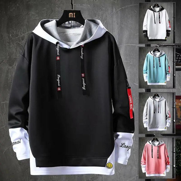 Spring Autumn Men's Hoodie Harajuku Fashion Korean Streetwear Sweatshirt Men Casual Men Clothing Trend Long Sleeve Hoodies Men - Deck Em Up