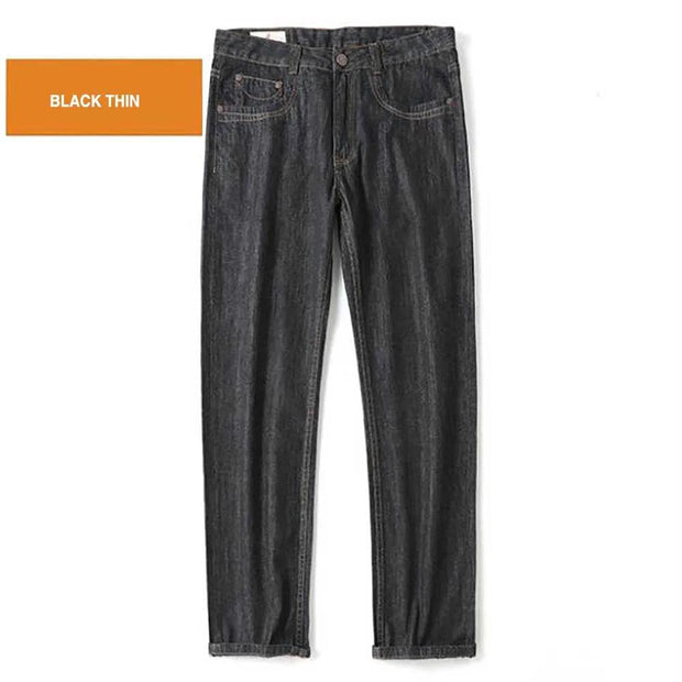 4 Season Men Fashion Jeans Pants Straight Loose Baggy Harem Denim Pants Casual Cotton Trousers Wide Leg Blue Plus Size 28-48 - Deck Em Up