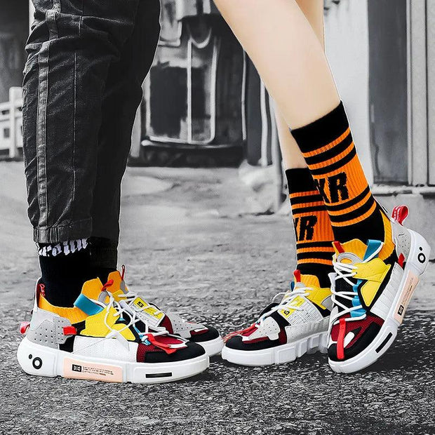 Fashion Colorful Brand Casual Sneaker For Men Platform Luxury Designer Men Shoes Casual Breathable Mesh Shoes Men Sock Trainers - Deck Em Up