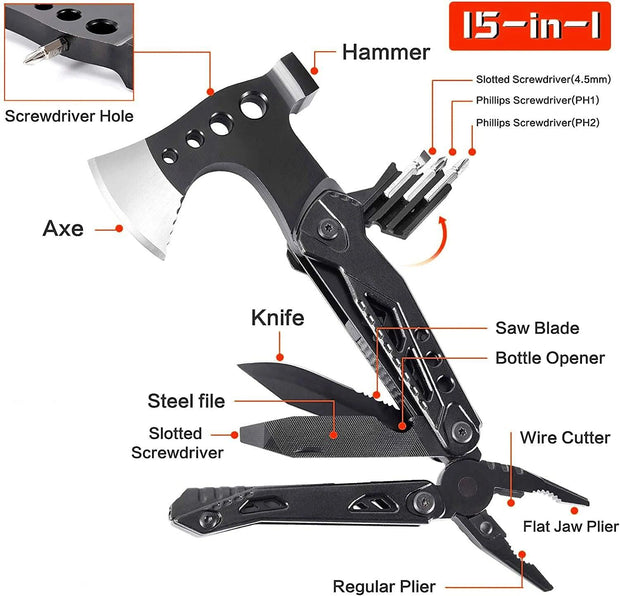 EDC Multitool with Mini Tools Knife Pliers Swiss Army Knife and Multi-tool kit for outdoor camping equipment - Deck Em Up