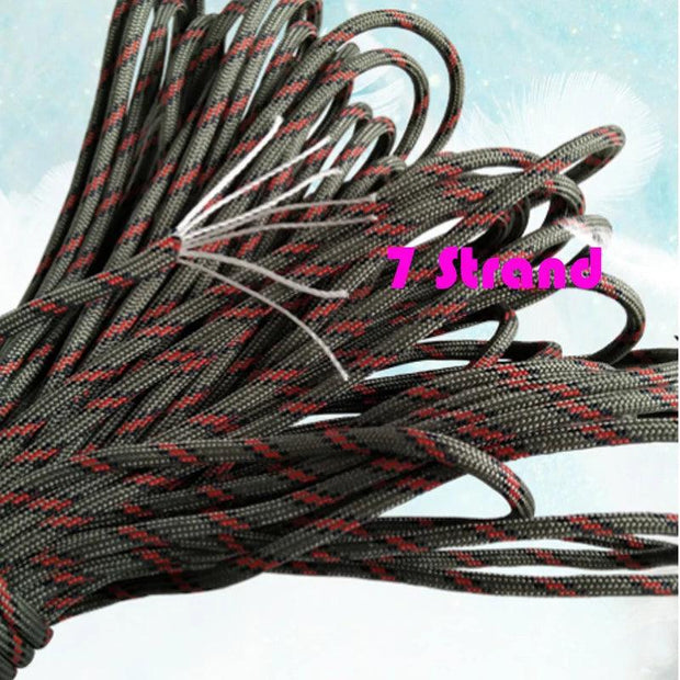 31m Paracord 550 Parachute Cord 100ft 4mm Paracord Rope Bundles Lanyard Rope Paracord Black Camping Equipment Survival Kit - Deck Em Up