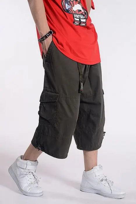 Plus Size Summer Casual Shorts Men Cotton Cargo Shorts With Big Pocket Loose Baggy Hip Hop Shorts Bermuda Military Male Clothing - Deck Em Up