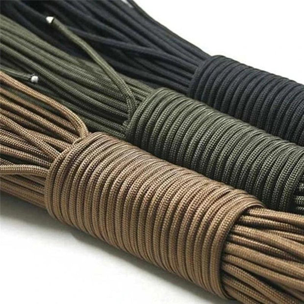 31m Paracord 550 Parachute Cord 100ft 4mm Paracord Rope Bundles Lanyard Rope Paracord Black Camping Equipment Survival Kit - Deck Em Up