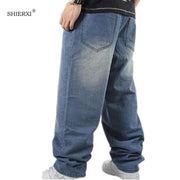 Loose Jeans Hiphop Skateboard Jean Baggy Denim Pants Street Men 4 Seasons Trousers big Size 30-46 - Deck Em Up