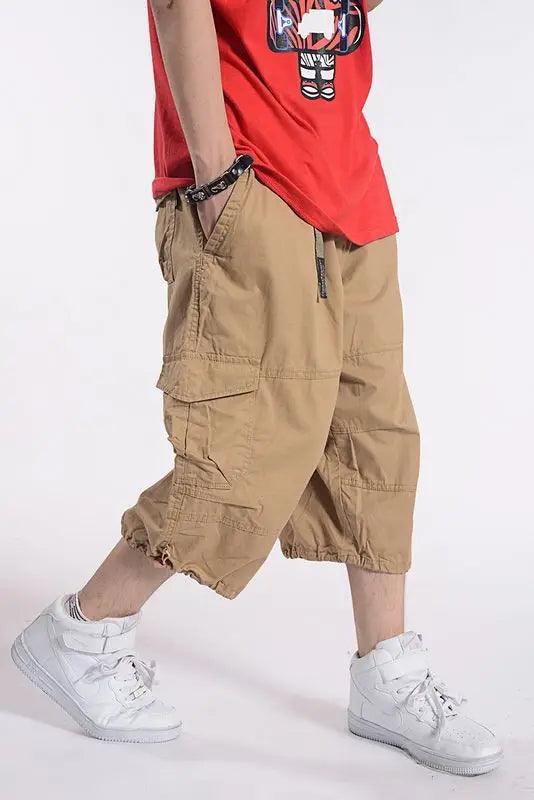 Plus Size Summer Casual Shorts Men Cotton Cargo Shorts With Big Pocket Loose Baggy Hip Hop Shorts Bermuda Military Male Clothing - Deck Em Up