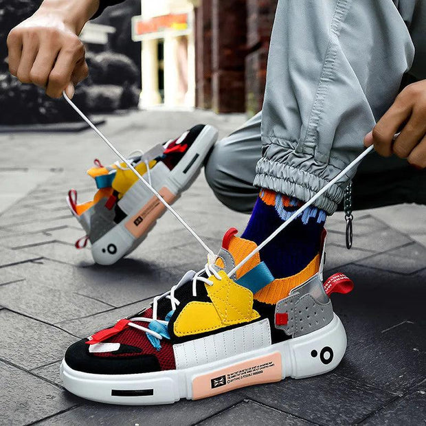 Fashion Colorful Brand Casual Sneaker For Men Platform Luxury Designer Men Shoes Casual Breathable Mesh Shoes Men Sock Trainers - Deck Em Up