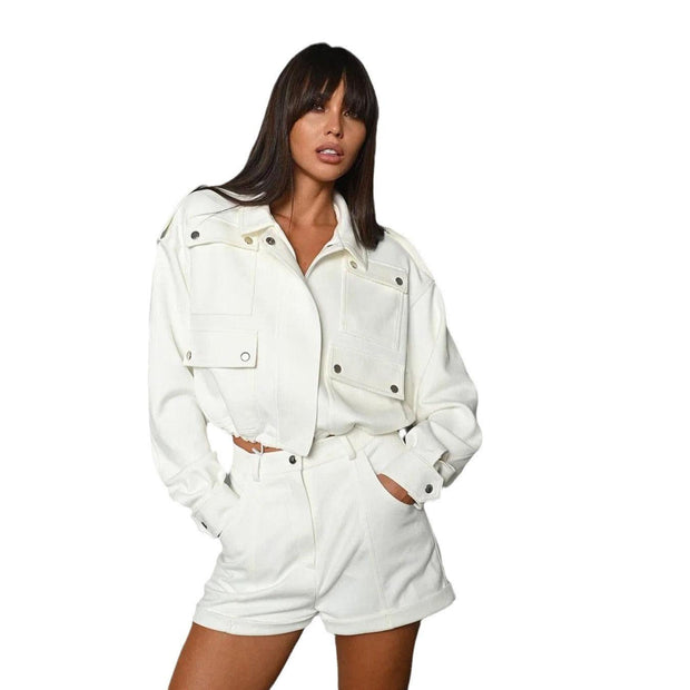 Workwear Short Coat Shorts Suit Women - Deck Em Up