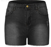 Stretch Slim Fit Ripped Tassel Denim Shorts For Women - Deck Em Up