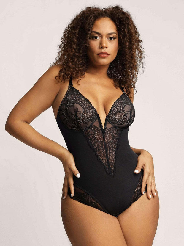 Plus Size Lace Waist Women's Shapewear Lingerie - Deck Em Up