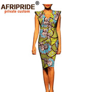 African Summer Women Dress AFRIPRIDE Fashion Short Batwing Sleeve V-Neck Knee-length Casual Cotton Dress for Women A7225121 - Deck Em Up